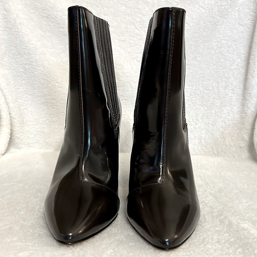 Pour La Victoire Lizette Chocolate Brown Boots 7.5 Ankle Leather Booties Western